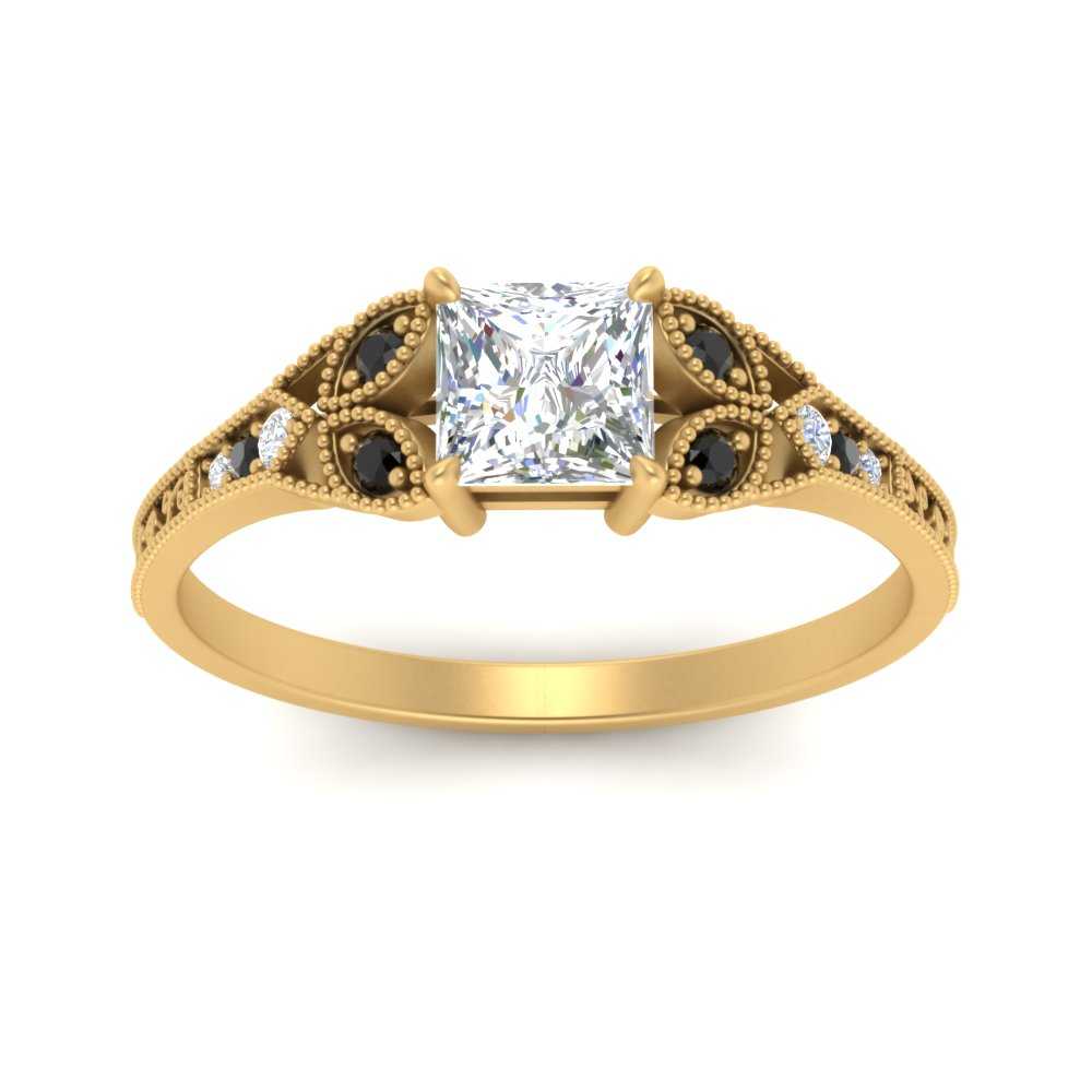 split-band-antique-princess-cut-black-diamond-engagement-ring-in-yellow-gold-FD9816PRRGBLACK-NL-YG