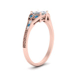 Load image into Gallery viewer, split-band-antique-princess-cut-blue-topaz-engagement-ring-in-rose-gold-FD9816PRRGICBLTO-NL-RG
