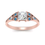 Load image into Gallery viewer, split-band-antique-princess-cut-blue-topaz-engagement-ring-in-rose-gold-FD9816PRRGICBLTO-NL-RG
