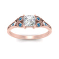 Thumbnail 23 - split-band-antique-princess-cut-blue-topaz-engagement-ring-in-rose-gold-FD9816PRRGICBLTO-NL-RG