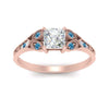 Load image into Gallery viewer, split-band-antique-princess-cut-blue-topaz-engagement-ring-in-rose-gold-FD9816PRRGICBLTO-NL-RG