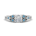 Thumbnail 49 - split-band-antique-princess-cut-blue-topaz-engagement-ring-in-white-gold-FD9816PRRGICBLTO-NL-WG