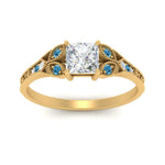Load image into Gallery viewer, split-band-antique-princess-cut-blue-topaz-engagement-ring-in-yellow-gold-FD9816PRRGICBLTO-NL-YG
