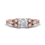 Load image into Gallery viewer, split-band-antique-princess-cut-diamond-engagement-ring-in-rose-gold-FD9816PRR-NL-RG

