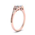 Load image into Gallery viewer, split-band-antique-princess-cut-diamond-engagement-ring-in-rose-gold-FD9816PRR-NL-RG
