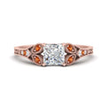 Thumbnail 10 - split-band-antique-princess-cut-orange-sapphire-engagement-ring-in-rose-gold-FD9816PRRGSAOR-NL-RG