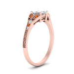 Load image into Gallery viewer, split-band-antique-princess-cut-orange-sapphire-engagement-ring-in-rose-gold-FD9816PRRGSAOR-NL-RG
