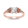 Load image into Gallery viewer, split-band-antique-princess-cut-orange-sapphire-engagement-ring-in-rose-gold-FD9816PRRGSAOR-NL-RG