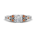 Thumbnail 37 - split-band-antique-princess-cut-orange-sapphire-engagement-ring-in-white-gold-FD9816PRRGSAOR-NL-WG