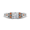 Load image into Gallery viewer, split-band-antique-princess-cut-orange-sapphire-engagement-ring-in-white-gold-FD9816PRRGSAOR-NL-WG