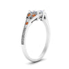 Load image into Gallery viewer, split-band-antique-princess-cut-orange-sapphire-engagement-ring-in-white-gold-FD9816PRRGSAOR-NL-WG