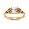 Thumbnail 65 - split-band-antique-princess-cut-orange-sapphire-engagement-ring-in-yellow-gold-FD9816PRRGSAOR-NL-YG