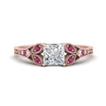 Thumbnail 7 - split-band-antique-princess-cut-pink-sapphire-engagement-ring-in-rose-gold-FD9816PRRGSADRPI-NL-RG