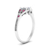 Load image into Gallery viewer, split-band-antique-princess-cut-pink-sapphire-engagement-ring-in-white-gold-FD9816PRRGSADRPI-NL-WG