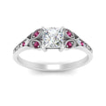Thumbnail 35 - split-band-antique-princess-cut-pink-sapphire-engagement-ring-in-white-gold-FD9816PRRGSADRPI-NL-WG