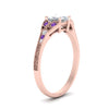 Load image into Gallery viewer, split-band-antique-princess-cut-purple-topaz-engagement-ring-in-rose-gold-FD9816PRRGVITO-NL-RG