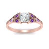 Load image into Gallery viewer, split-band-antique-princess-cut-purple-topaz-engagement-ring-in-rose-gold-FD9816PRRGVITO-NL-RG