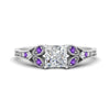 Load image into Gallery viewer, split-band-antique-princess-cut-purple-topaz-engagement-ring-in-white-gold-FD9816PRRGVITO-NL-WG