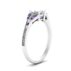 Load image into Gallery viewer, split-band-antique-princess-cut-purple-topaz-engagement-ring-in-white-gold-FD9816PRRGVITO-NL-WG