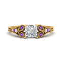 Thumbnail 79 - split-band-antique-princess-cut-purple-topaz-engagement-ring-in-yellow-gold-FD9816PRRGVITO-NL-YG