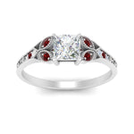 Load image into Gallery viewer, split-band-antique-princess-cut-ruby-engagement-ring-in-white-gold-FD9816PRRGRUDR-NL-WG
