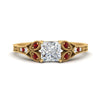 Load image into Gallery viewer, split-band-antique-princess-cut-ruby-engagement-ring-in-yellow-gold-FD9816PRRGRUDR-NL-YG