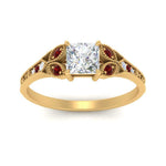 Load image into Gallery viewer, split-band-antique-princess-cut-ruby-engagement-ring-in-yellow-gold-FD9816PRRGRUDR-NL-YG
