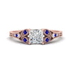Load image into Gallery viewer, split-band-antique-princess-cut-sapphire-engagement-ring-in-rose-gold-FD9816PRRGSABL-NL-RG