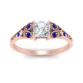 Thumbnail 5 - split-band-antique-princess-cut-sapphire-engagement-ring-in-rose-gold-FD9816PRRGSABL-NL-RG