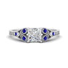 Load image into Gallery viewer, split-band-antique-princess-cut-sapphire-engagement-ring-in-white-gold-FD9816PRRGSABL-NL-WG