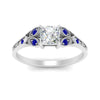 Load image into Gallery viewer, split-band-antique-princess-cut-sapphire-engagement-ring-in-white-gold-FD9816PRRGSABL-NL-WG