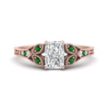 Thumbnail 13 - split-band-antique-radiant-cut-emerald-engagement-ring-in-rose-gold-FD9816RARGEMGR-NL-RG