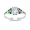 Thumbnail 41 - split-band-antique-radiant-cut-emerald-engagement-ring-in-white-gold-FD9816RARGEMGR-NL-WG