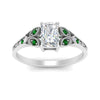 Load image into Gallery viewer, split-band-antique-radiant-cut-emerald-engagement-ring-in-white-gold-FD9816RARGEMGR-NL-WG