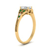Load image into Gallery viewer, split-band-antique-radiant-cut-emerald-engagement-ring-in-yellow-gold-FD9816RARGEMGR-NL-YG