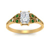 Load image into Gallery viewer, split-band-antique-radiant-cut-emerald-engagement-ring-in-yellow-gold-FD9816RARGEMGR-NL-YG