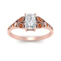 Thumbnail 11 - split-band-antique-radiant-cut-orange-sapphire-engagement-ring-in-rose-gold-FD9816RARGSAOR-NL-RG