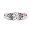 Thumbnail 37 - split-band-antique-radiant-cut-orange-sapphire-engagement-ring-in-white-gold-FD9816RARGSAOR-NL-WG