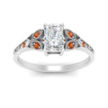 Thumbnail 38 - split-band-antique-radiant-cut-orange-sapphire-engagement-ring-in-white-gold-FD9816RARGSAOR-NL-WG