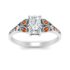 Load image into Gallery viewer, split-band-antique-radiant-cut-orange-sapphire-engagement-ring-in-white-gold-FD9816RARGSAOR-NL-WG