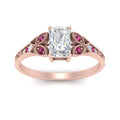 Thumbnail 8 - split-band-antique-radiant-cut-pink-sapphire-engagement-ring-in-rose-gold-FD9816RARGSADRPI-NL-RG