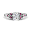 Thumbnail 34 - split-band-antique-radiant-cut-pink-sapphire-engagement-ring-in-white-gold-FD9816RARGSADRPI-NL-WG