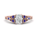 Thumbnail 4 - split-band-antique-radiant-cut-sapphire-engagement-ring-in-rose-gold-FD9816RARGSABL-NL-RG