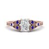 Load image into Gallery viewer, split-band-antique-radiant-cut-sapphire-engagement-ring-in-rose-gold-FD9816RARGSABL-NL-RG