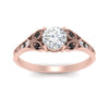 Load image into Gallery viewer, split-band-antique-round-cut-black-diamond-engagement-ring-in-rose-gold-FD9816RORGBLACK-NL-RG