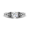 Load image into Gallery viewer, split-band-antique-round-cut-black-diamond-engagement-ring-in-white-gold-FD9816RORGBLACK-NL-WG