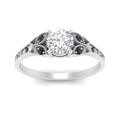 Thumbnail 47 - split-band-antique-round-cut-black-diamond-engagement-ring-in-white-gold-FD9816RORGBLACK-NL-WG