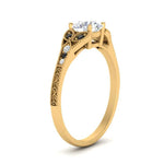 Load image into Gallery viewer, split-band-antique-round-cut-black-diamond-engagement-ring-in-yellow-gold-FD9816RORGBLACK-NL-YG
