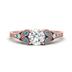 Load image into Gallery viewer, split-band-antique-round-cut-blue-topaz-engagement-ring-in-rose-gold-FD9816RORGICBLTO-NL-RG
