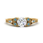 Load image into Gallery viewer, split-band-antique-round-cut-blue-topaz-engagement-ring-in-yellow-gold-FD9816RORGICBLTO-NL-YG
